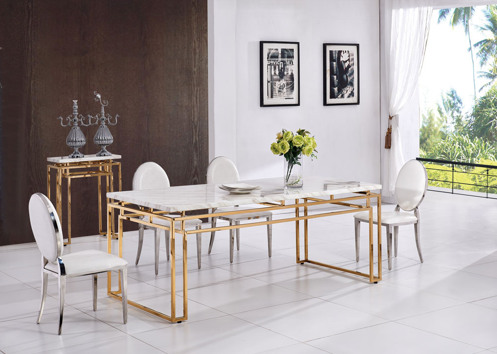 Modern Design Tempered Glass Diningtable for Wedding Banquet