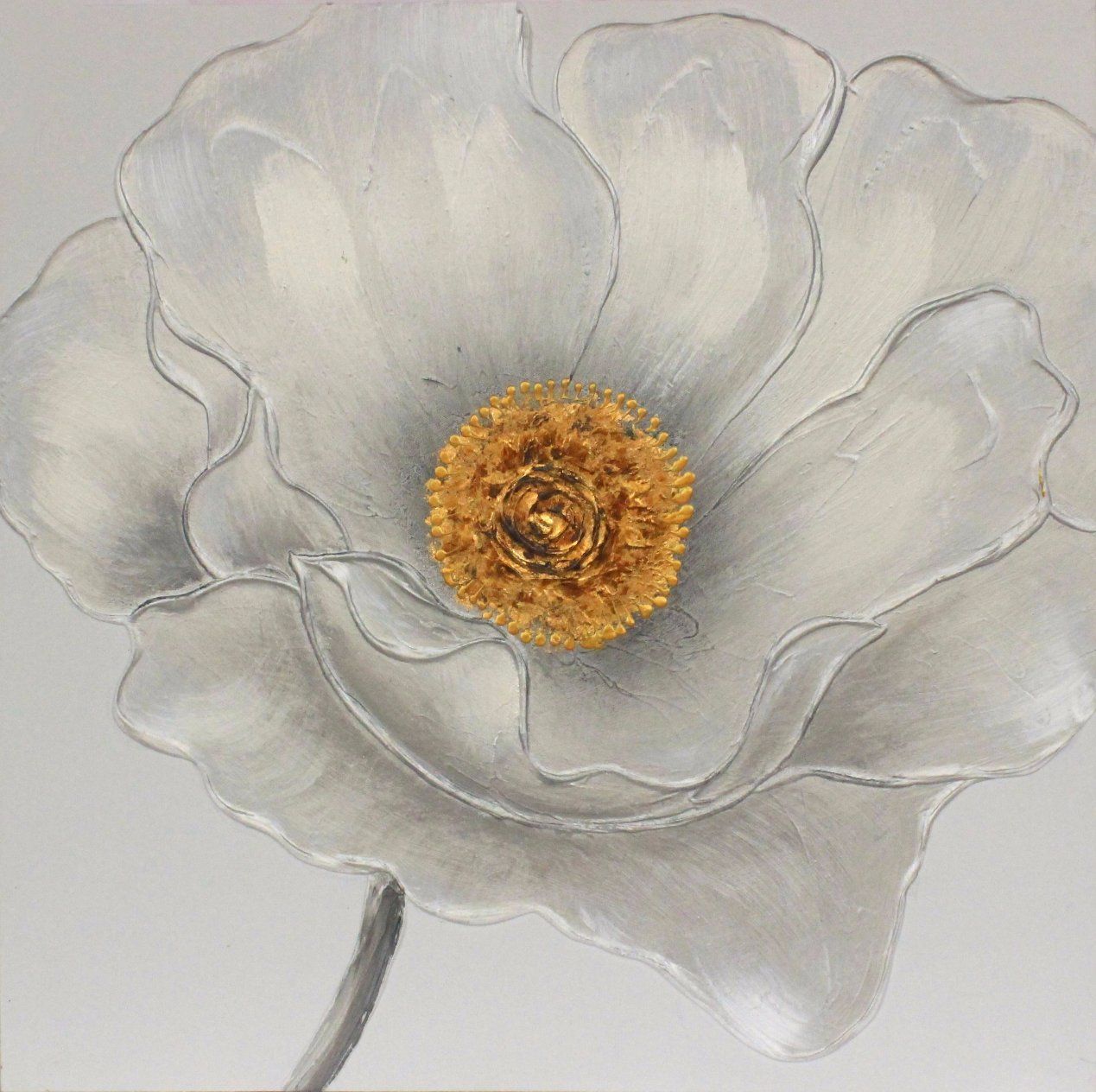Beautiful Blossoming Lotus Flower Oil Painting for Home Decoration