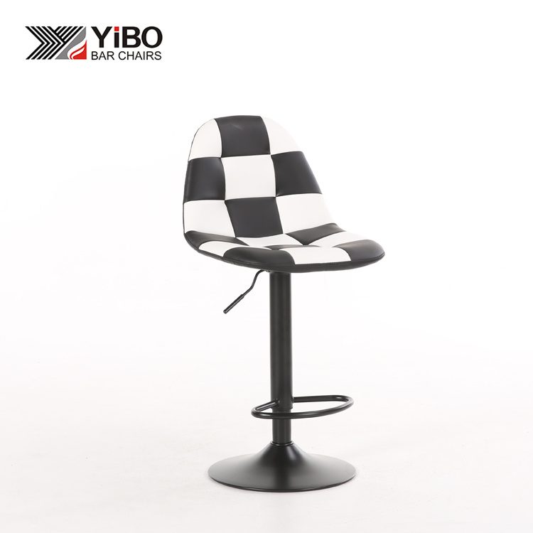 Kitchen Chrome Swivel PU UK Fireproof Seat Bar Stool