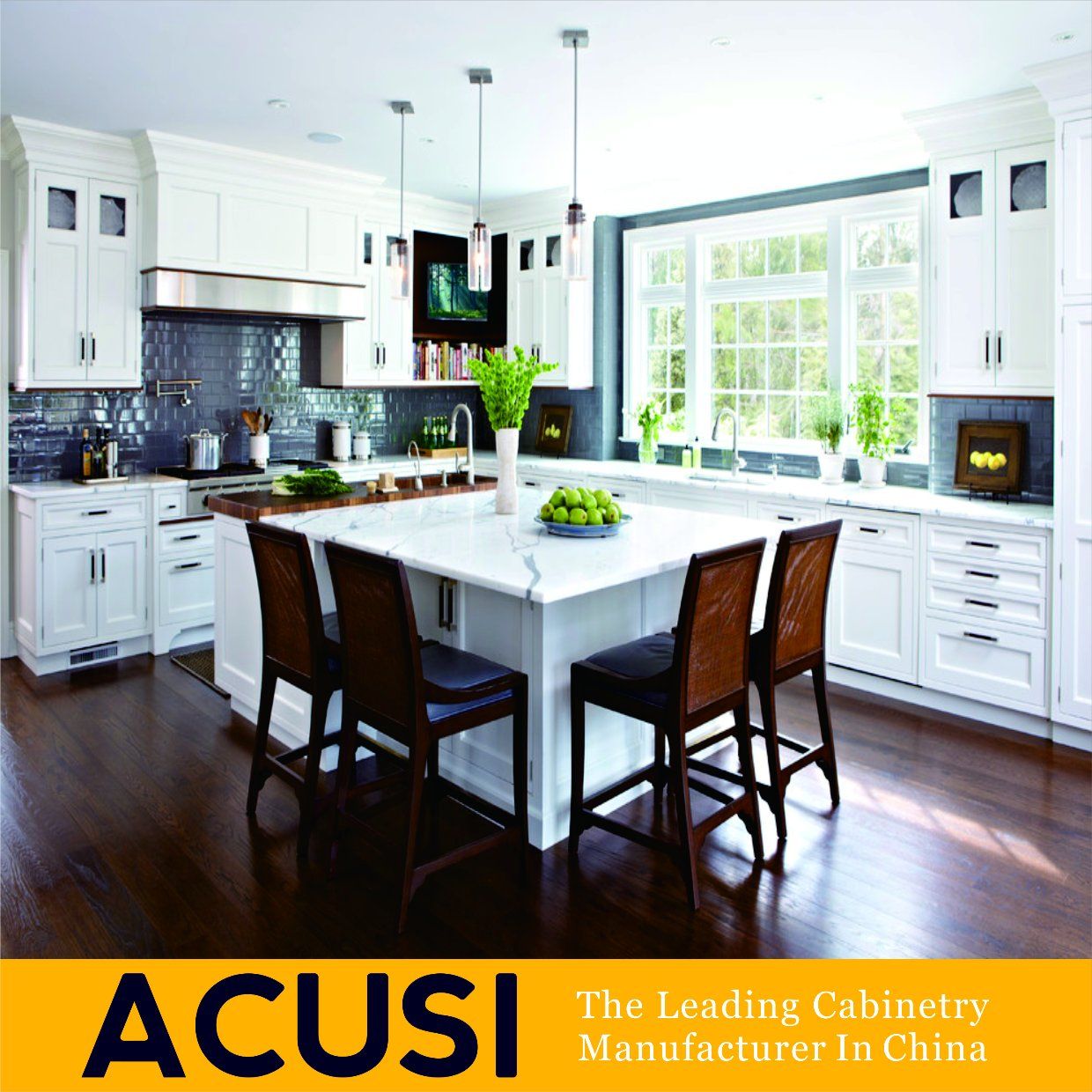 Factory Wholesale High Quality Solid Wood Kitchen Cabinets (ACS2-W22)