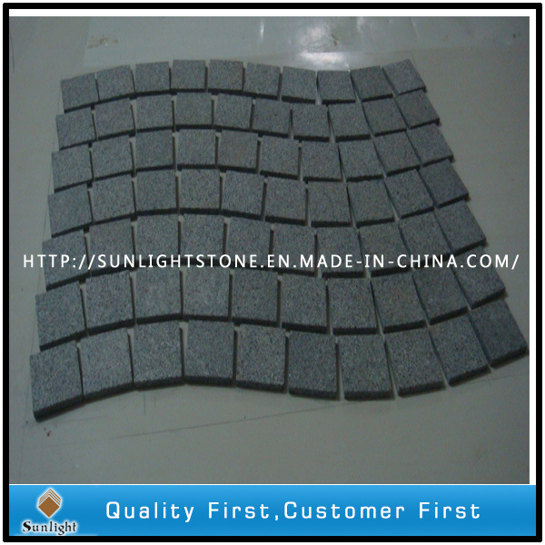 Natural Black Granite Cobble/Cube Flagstone for Patio/Garden