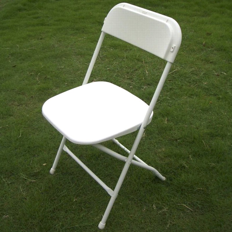 Plastic Folding Chair with Metal Tube Frame