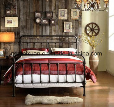 European Style Bedroom Hob Restoring Ancient Ways, Wrought Iron Double Bed, Single Bed Princess Bed Factory Direct Sale (M-X3575)