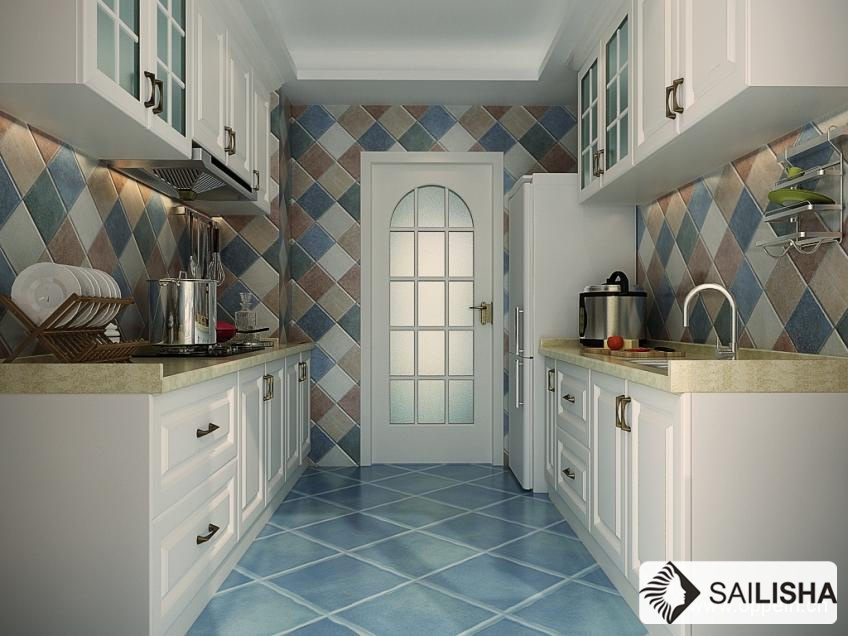Modern Home Hotel Furniture Island European Wood Kitchen Cabinet