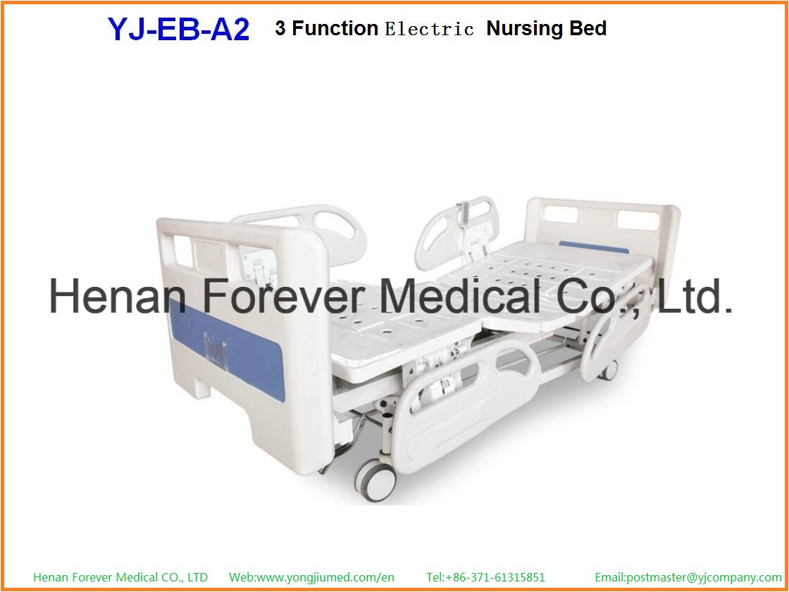 Hospital Furnitures Electric Nursing Patient Adjustable Bed with Table