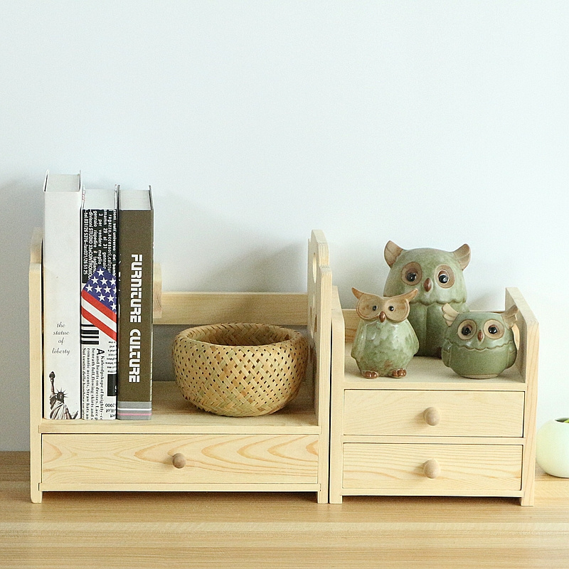 Office Desk Bookshelves Bookcase Book Storage Rack Commodity Shelf