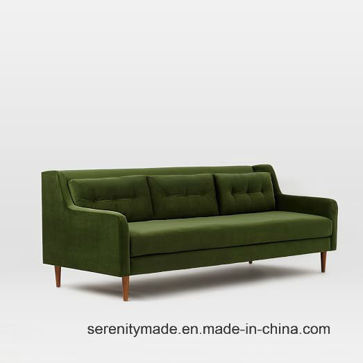 Stylish Modern 4 Seaters White Fabric Sofa for Living Room
