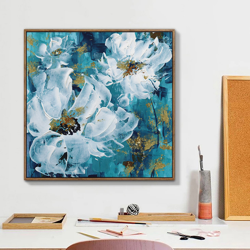 Room Decor Wall Oil Painting Framed Art Flower Canvas Prints