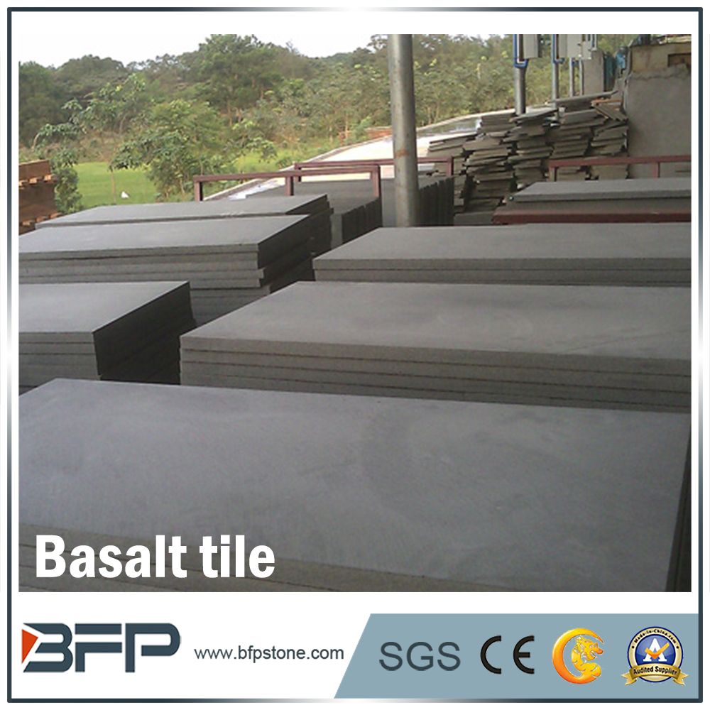 Chinese Natural Basalt Stone Black Basalt Tiles for Living Room