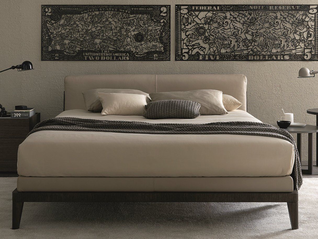 modern Nordic Simple Leather Fabric Bed Home Hotel Bedroom Furniture