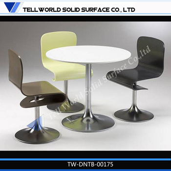 White Acrylic Solid Surface Round/Square/Rectangle Dining Table Restaurant Furniture Dinner Table