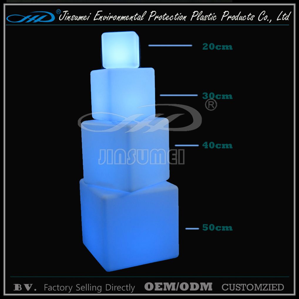 Recharging Colorful LED Cube Furniture 20/30/35/40/43cm