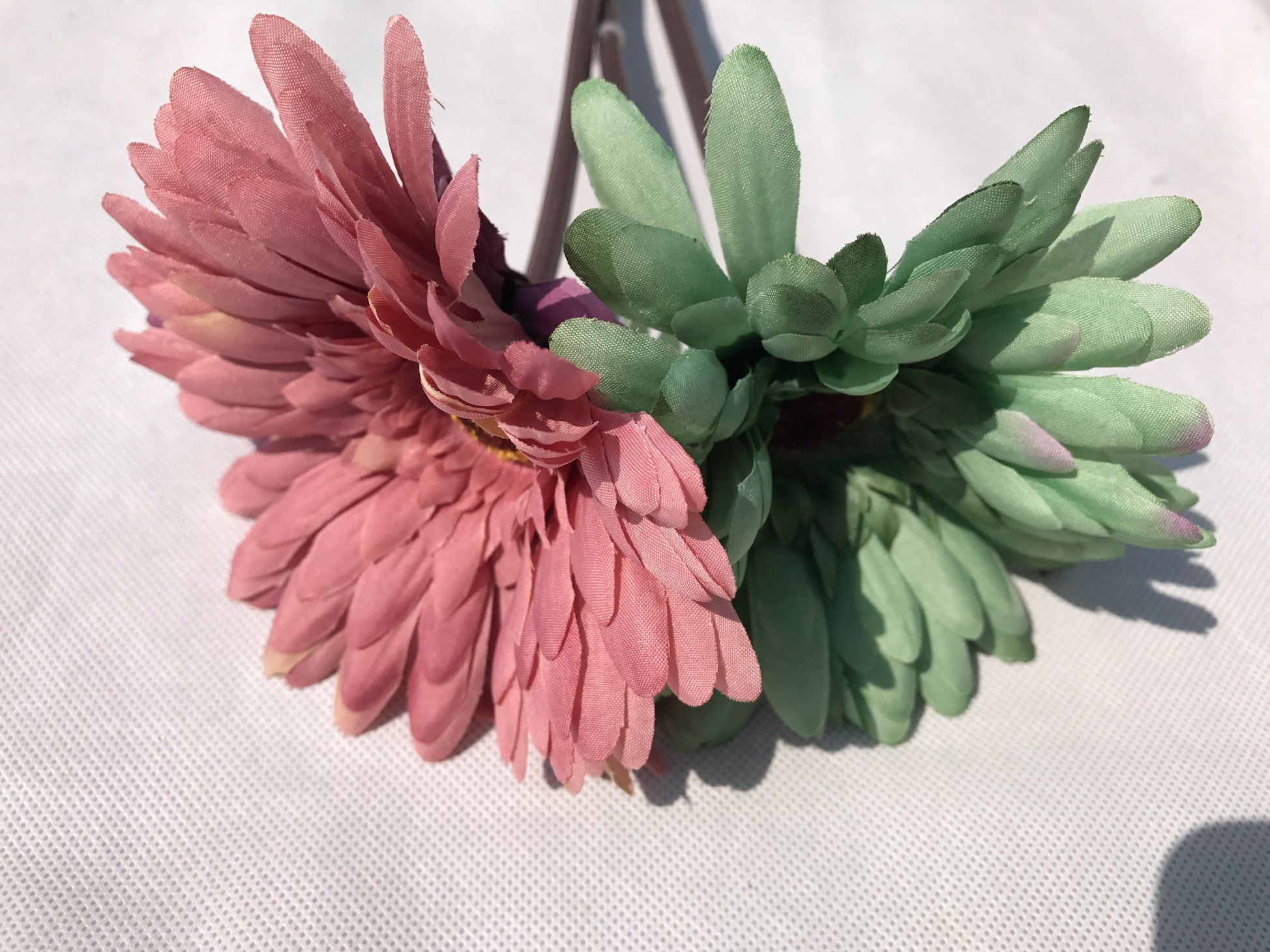 Silk Green Artificial Flowers Fake Daisy for Home Wedding Decoration