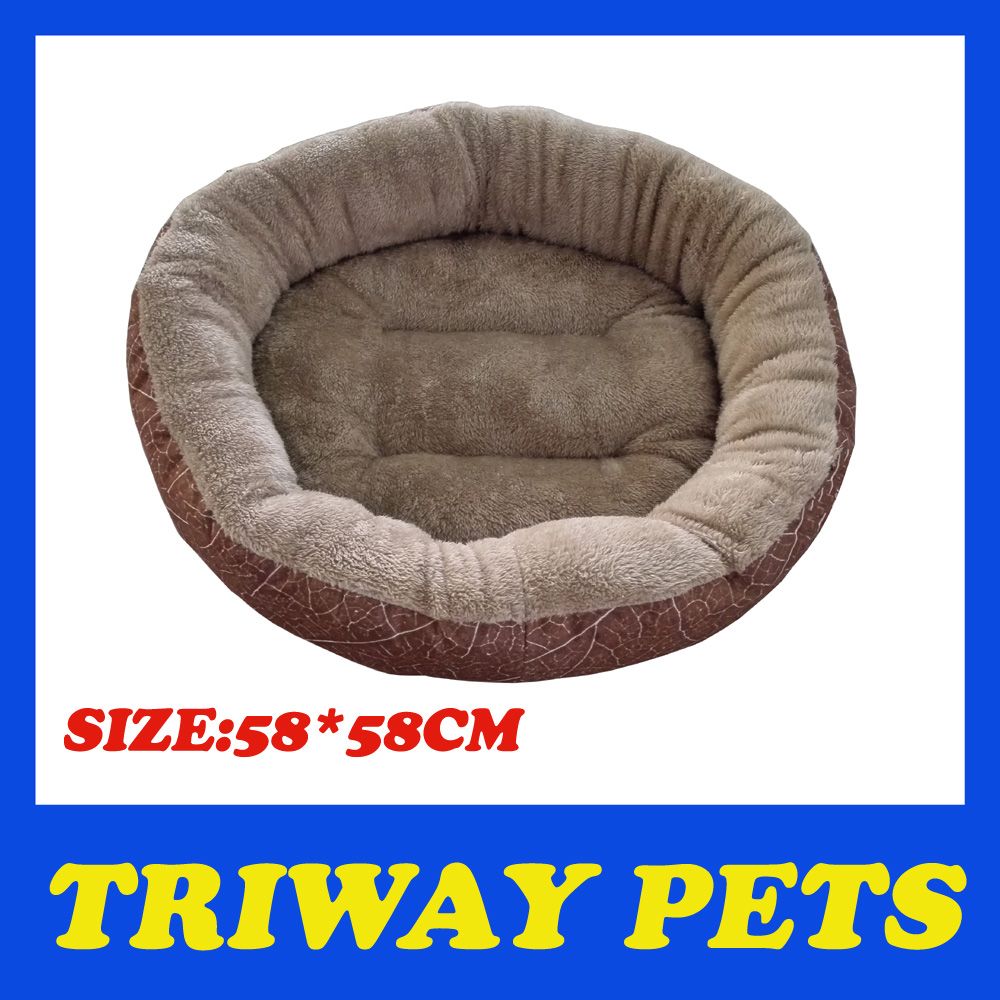 Round Flannel Dog Bed (WY161033)
