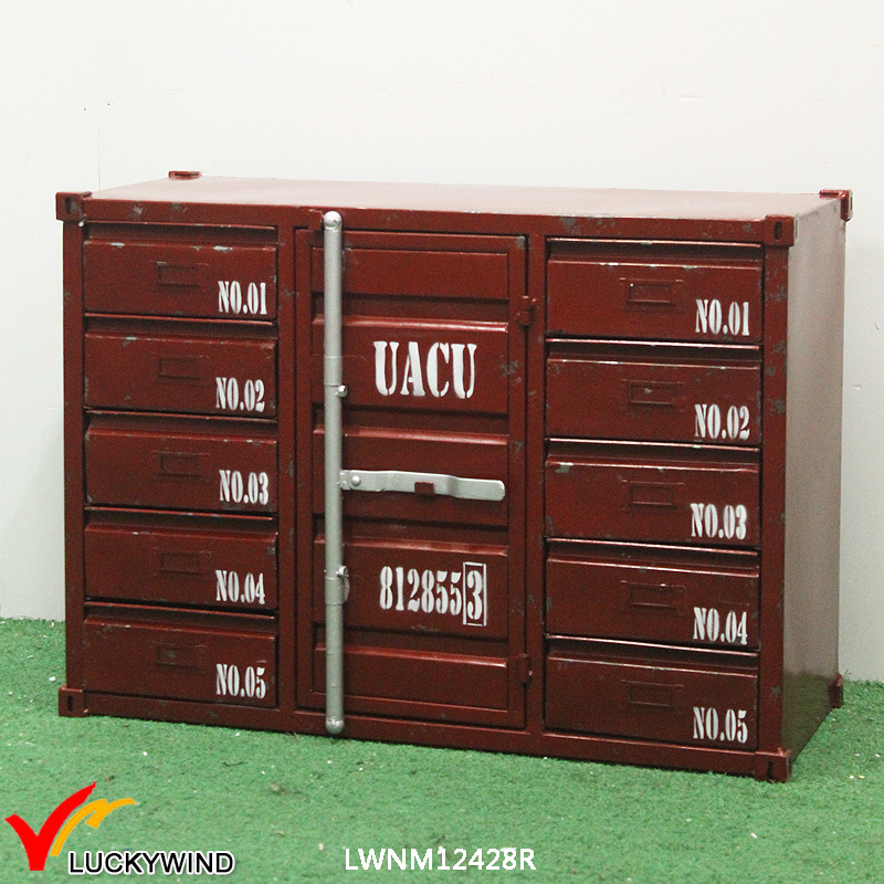 Vintage Industrial Handmade Metal Container Cabinet