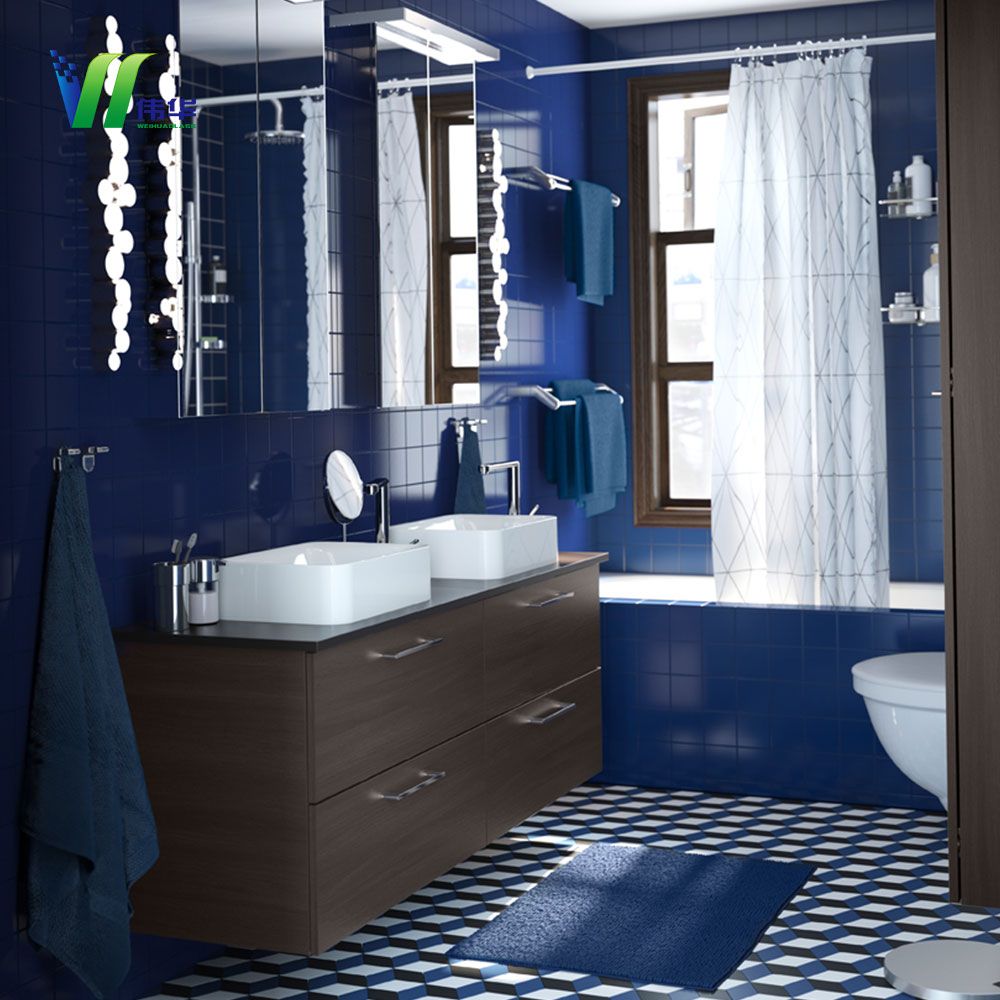 Bathroom Mirror Glass Corner Cabinet with Mirrored
