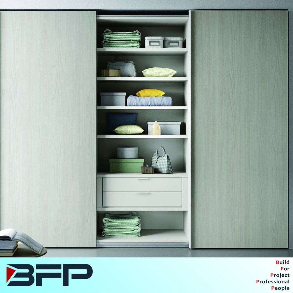 European Melamine Wooden Bedroom Wardrobe Closet in Factory Price