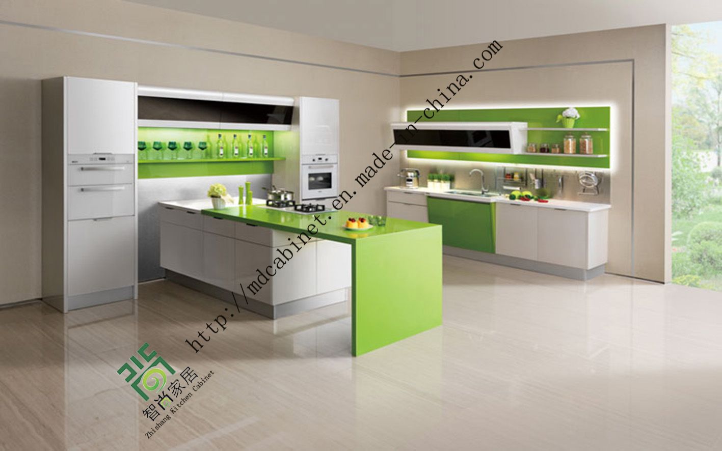 High Gloss UV MDF Kitchen Furniture (zs-166)