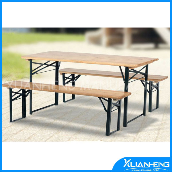 Pine Wooden Portable Beer Table