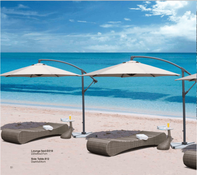 Leisure Rattan Lying Chairs Pool Rattan Lounge Bed