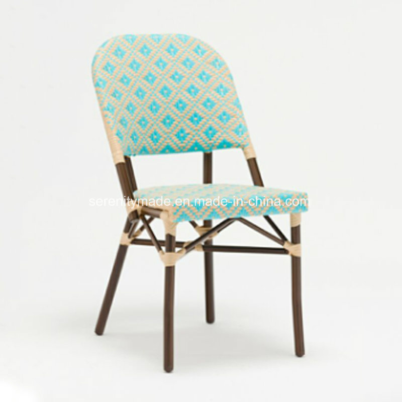 Outdoor Cafe Bamboo Rattan French Bistro Dining Chairs
