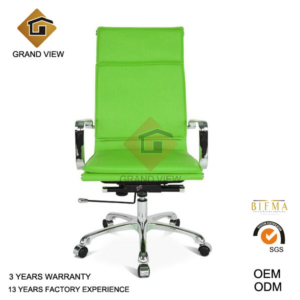 Green Leather Computer Meeting Chair (GV-OC-H305)