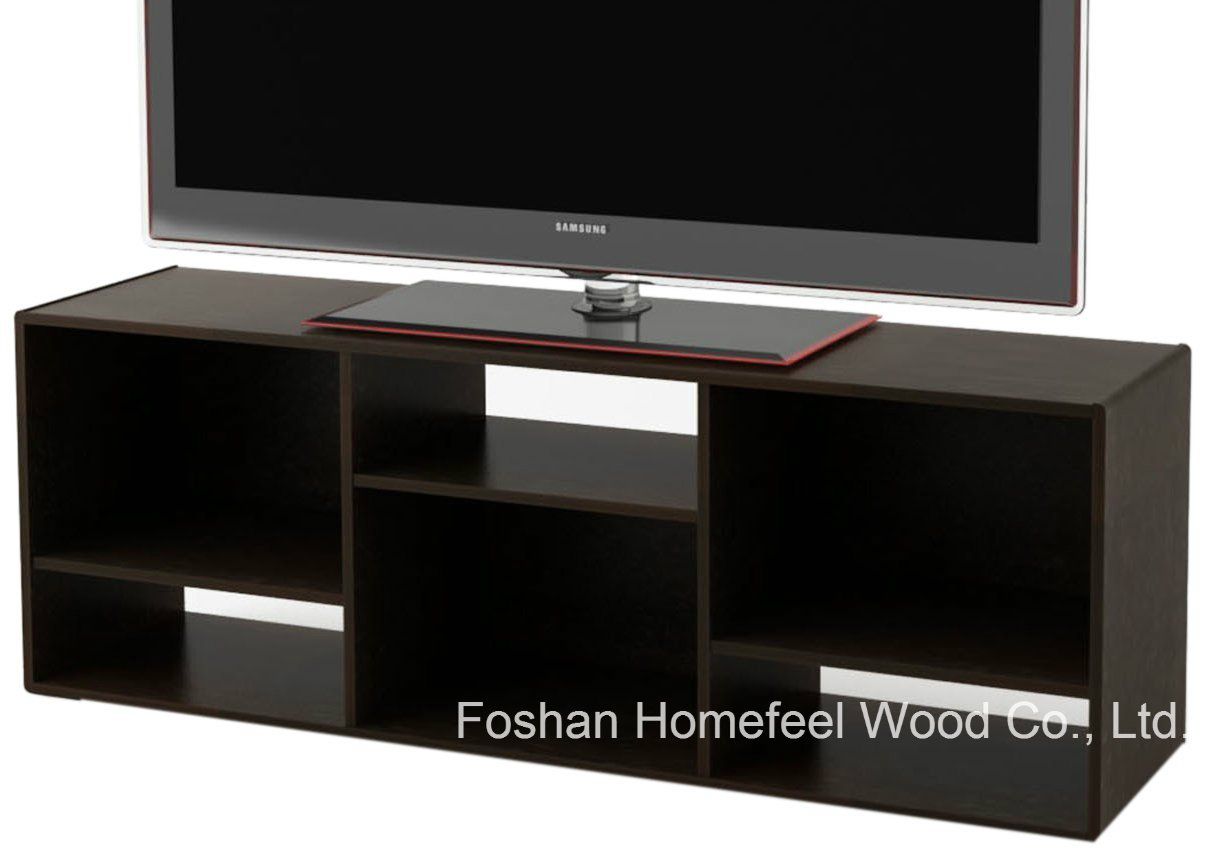 Simply Black Wooden Wide Bookcase and TV Stand (TVS12)