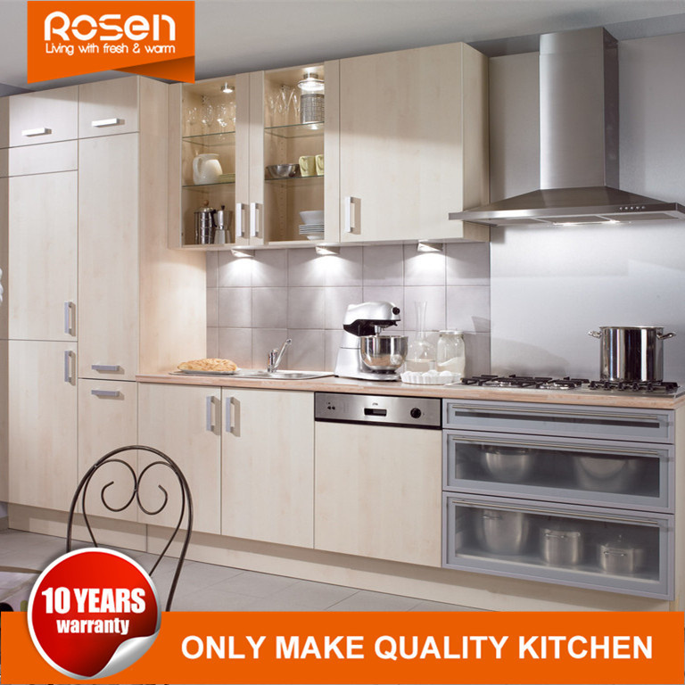Classic Style Glass Door White Kitchen Cabinet