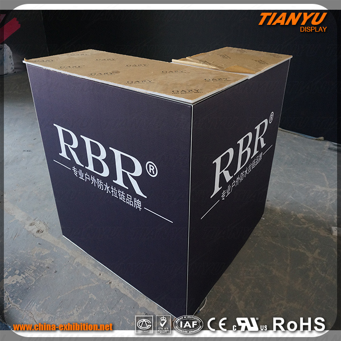 Aluminum Fabric Counter Table with Acrylic Table Top
