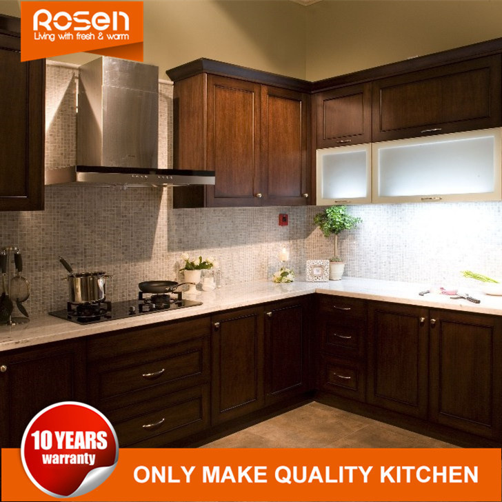 Classic Design Shaker American Style Walnut Solid Wood Kitchen Furniture