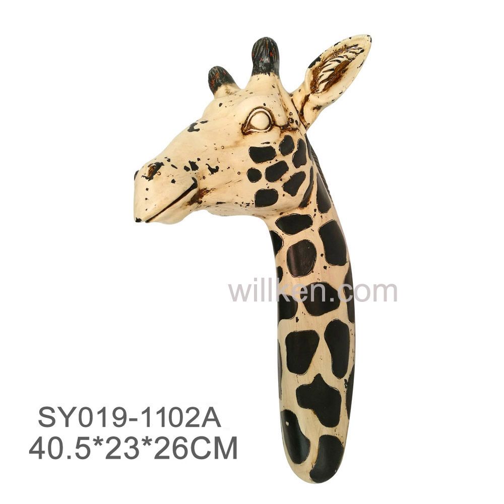 Resin Giraffe Skull Wall Art for Decoration