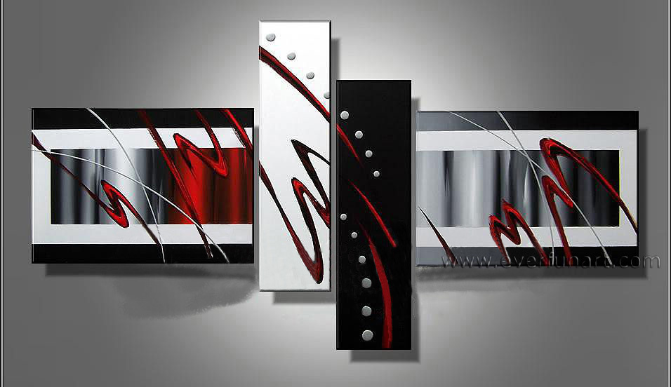 Handmade Abstract Group Oil Painting on Canvas for Wall Art Decor (XD4-078)