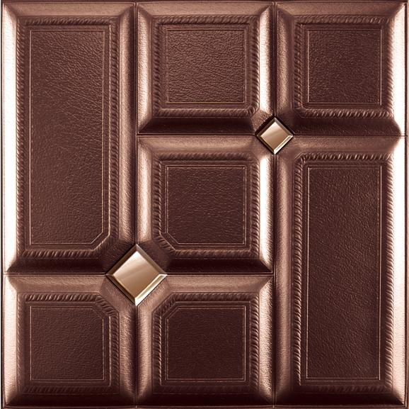 China Suoya 1073-18 Embossed 3D Leather Panel for Wall Decoration