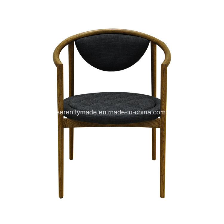 Modern Italian Leather Padded Seat Wood Frame Chair for Dining Room