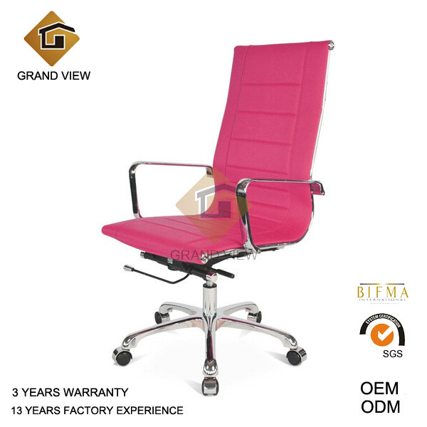 Pink Leather Swivel Office Chair (GV-OC-H132)
