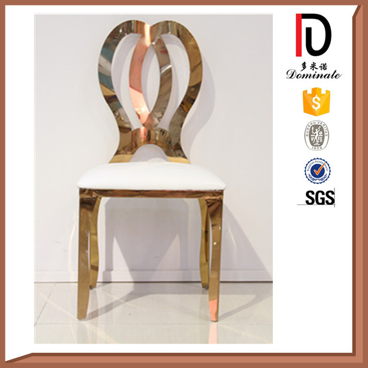 Comfortable Stainless Steel Rose Gold Wedding Chair