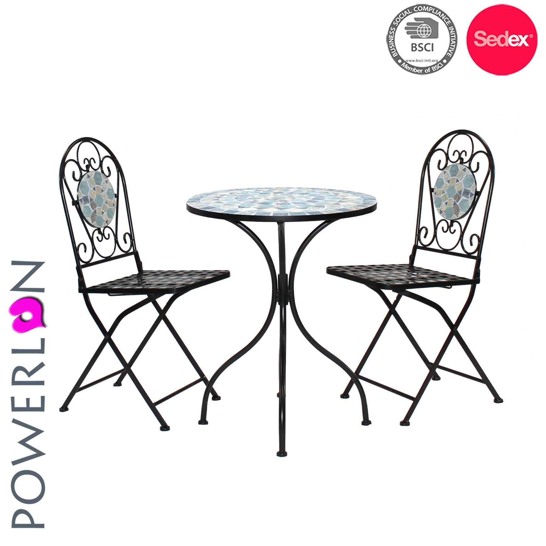 Mosaic Folding Metal Garden Furniture (PL08-5580)