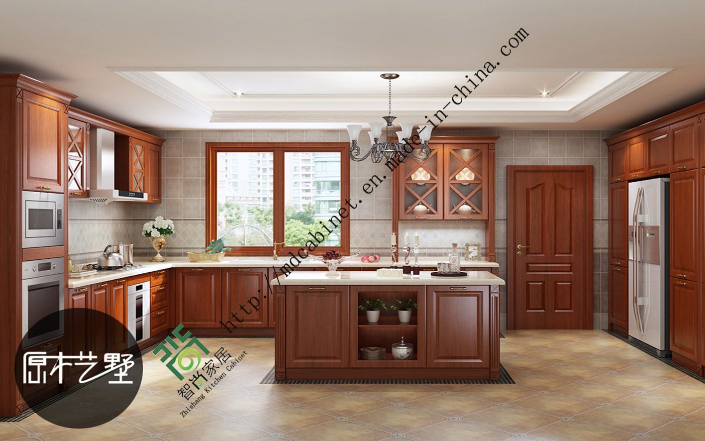 Solid Wood Kitchen Cabinets Modern Kitchen Cabinets (zs-315)