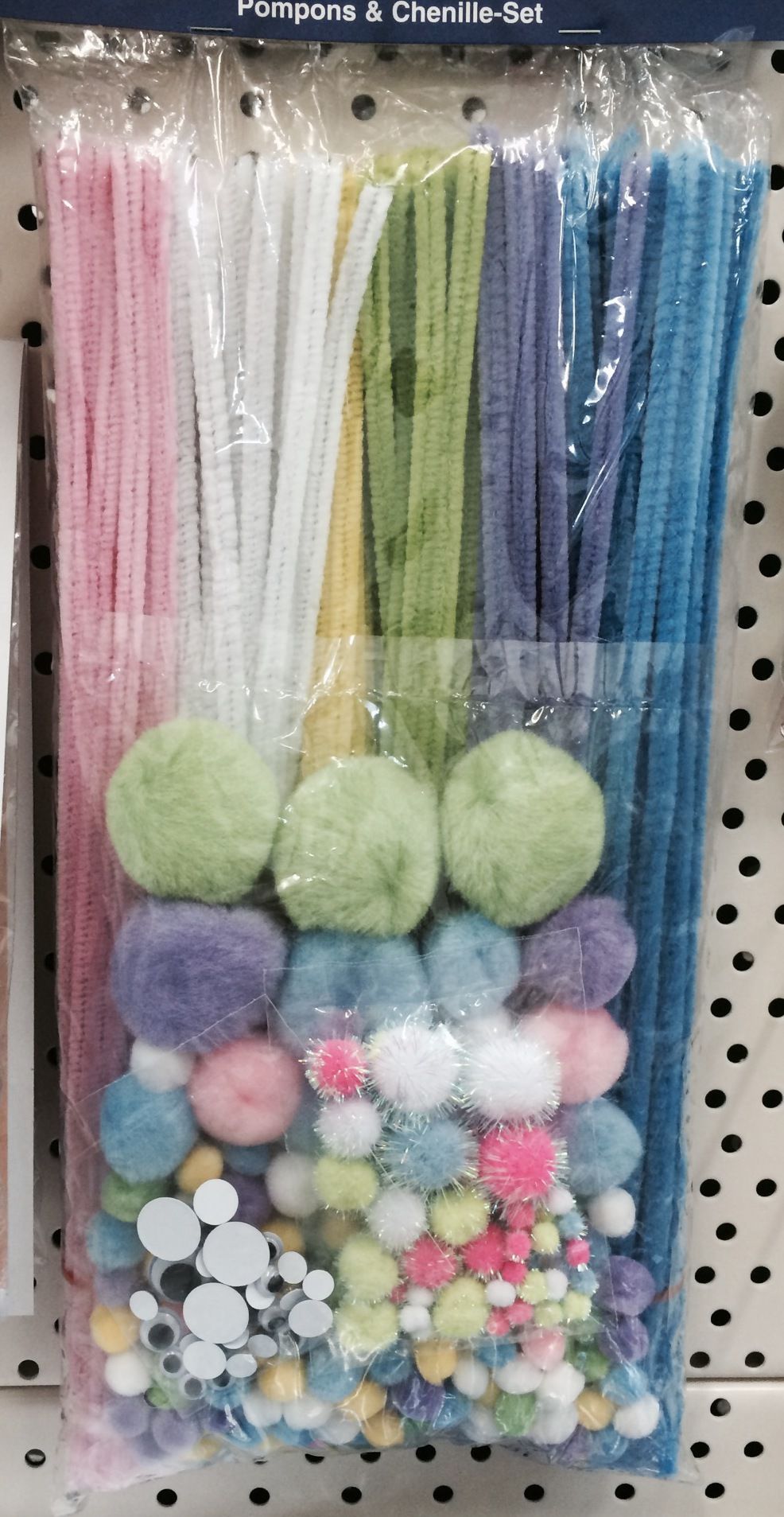 Chenille Pompom Set Creative Craft Hobby