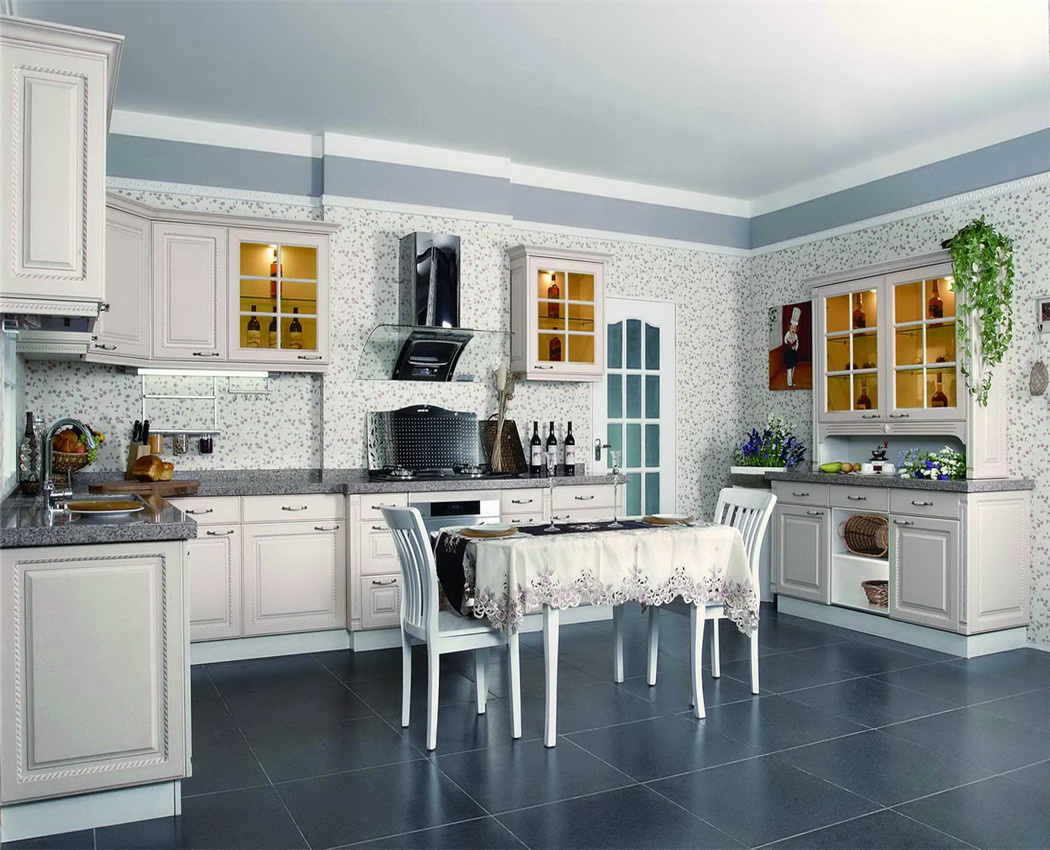 European Style PVC Board Kitchen Cabinets