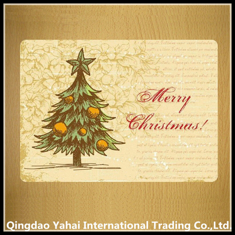 Houseware Glass Cutting Placemat for Christmas Decoration