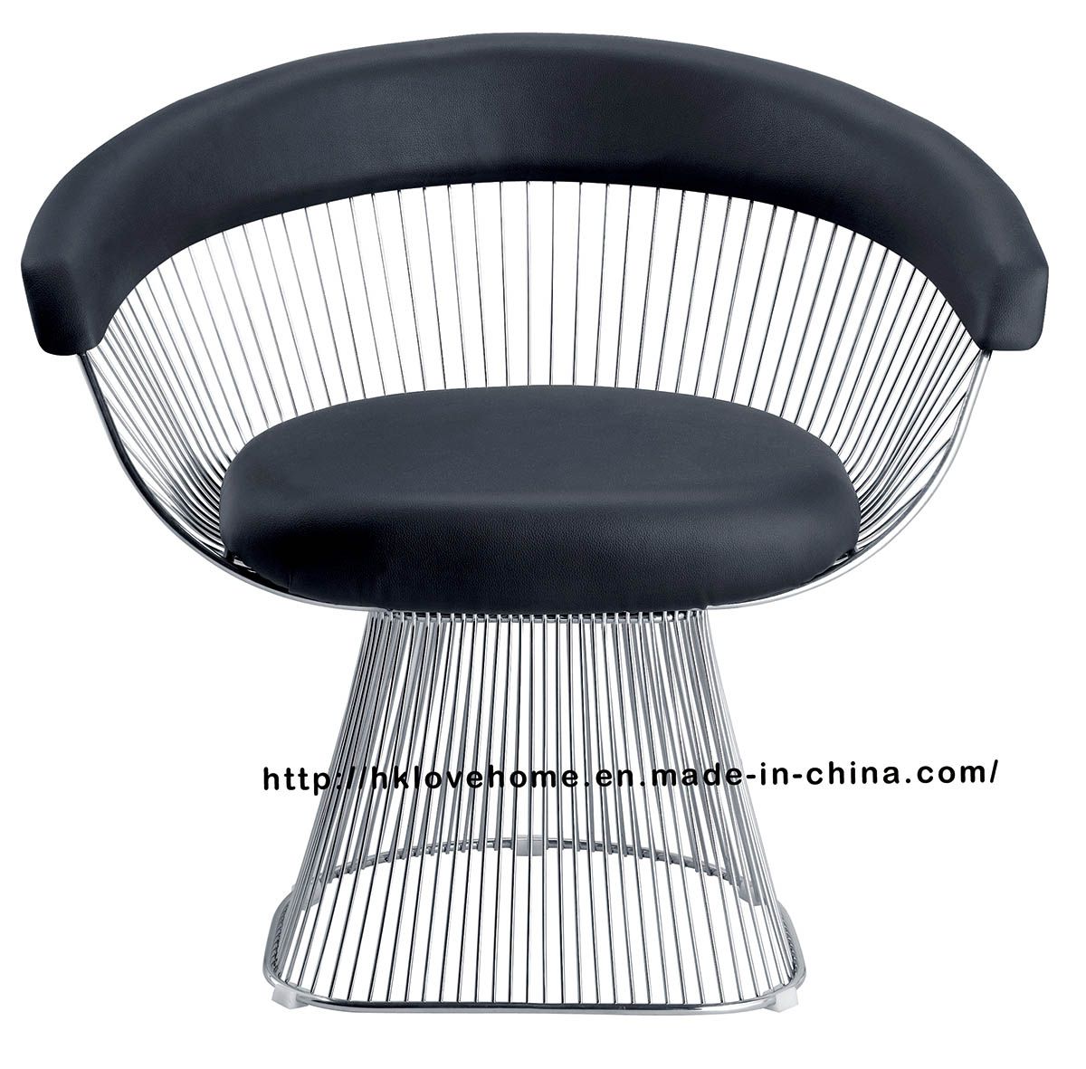 Metal Leisure Restaurant Cushion Outdoor Stainless Steel Wire Chair