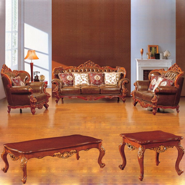 Italian Leather Sofa for Living Room Furniture (YF-309)