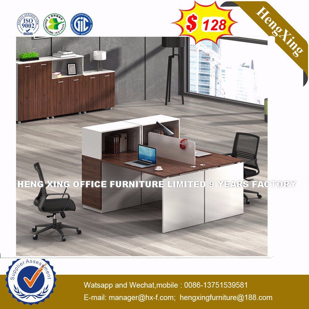 Lecong Market Wooden Black Color Office Workstation (HX-8NR0519)