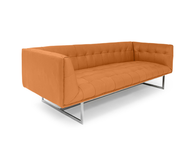 Edward Leather Sofa with Ottoman
