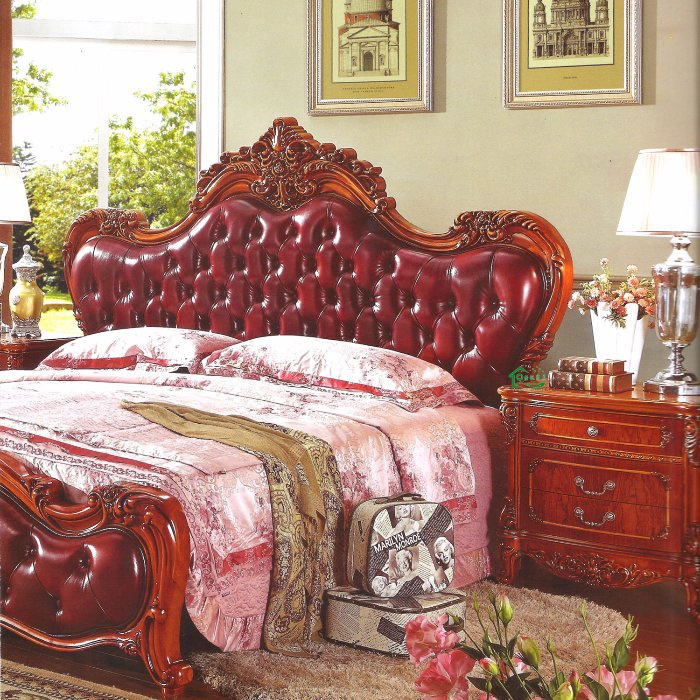 Bedroom Bed and Dresser Table for Home Furniture