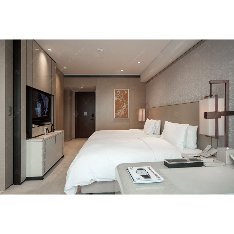 Latest Customized Hotel White Elegant Bedroom Furniture on Sale