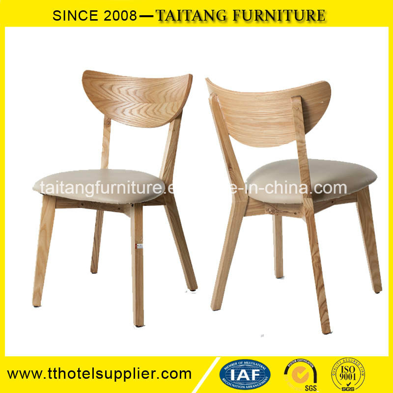 High Quality Oak Wood Chair with PU Seat