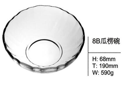 Apples Clear Fruit Glass Bowl Salad Glass Bowl Glassware Sdy-F00370