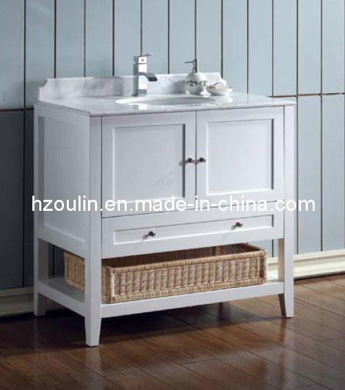 White Single Sink Bathroom Vanity (BA-1116)